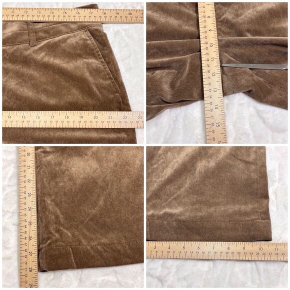 Coldwater Creek Whisper Corduroy Pants Trouser Wide Leg Petite 16 Size P16 Brown - Picture 7 of 8